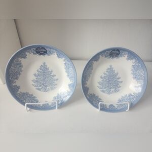 Christmas Tree-Prague Blue by Royal Stafford Bowls Set Of 2